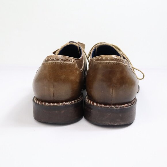 Passo Per Passo Brogues Leather Hand Made Italy Shoes Size 44 Wingtip Oxford - Picture 4 of 11